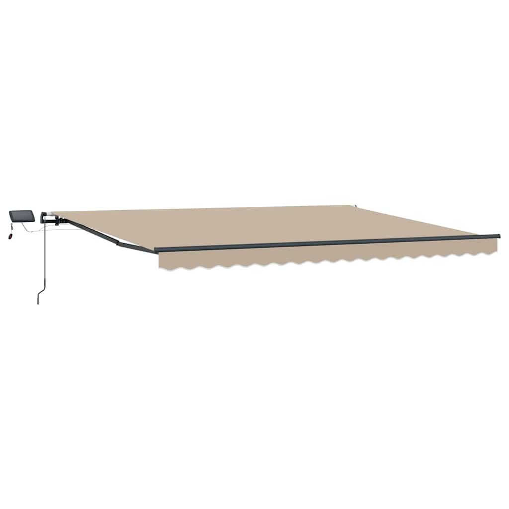 vidaXL Markiza wysuwana Beżowy 400 × 300 cm Tkanina i aluminium
