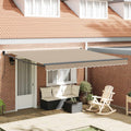 vidaXL Markiza wysuwana Beżowy 400 × 300 cm 100% Poliester i Aluminium
