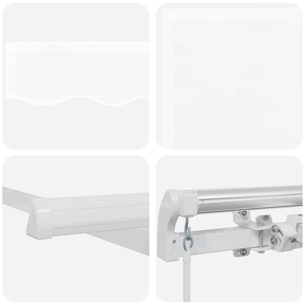vidaXL Markiza zwijana Biały 400 × 300 cm Poliester i aluminium