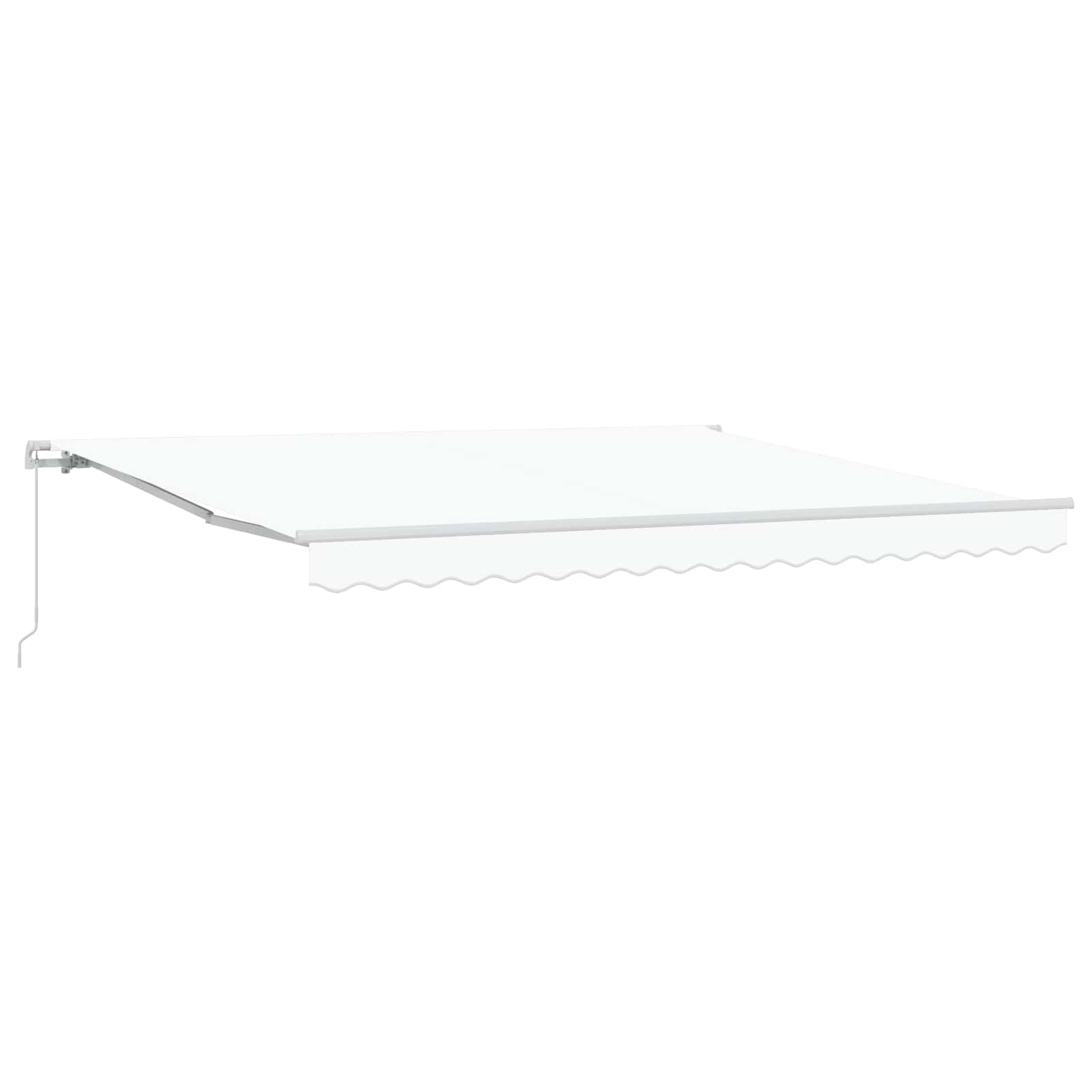 vidaXL Markiza zwijana Biały 400 × 300 cm Poliester i aluminium
