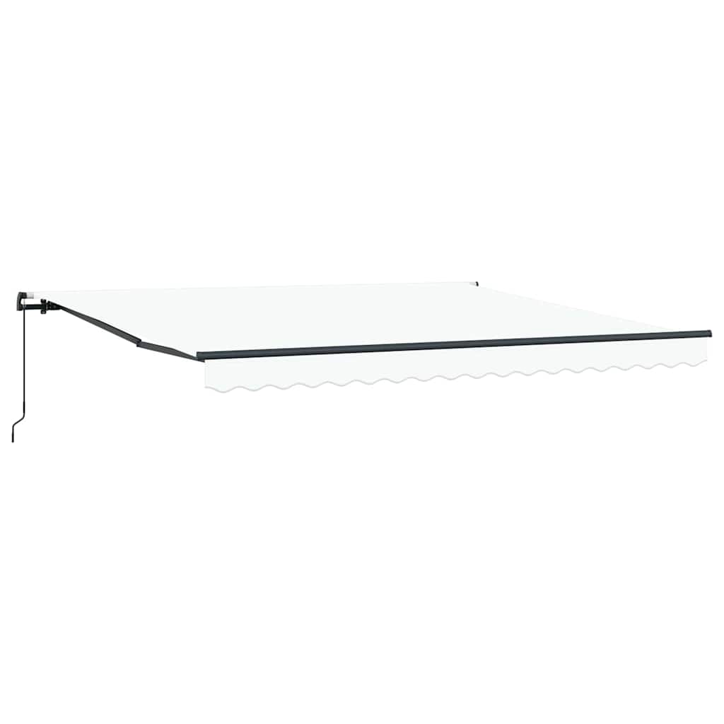 vidaXL Markiza wysuwana Biały 400 × 300 cm Poliester i aluminium
