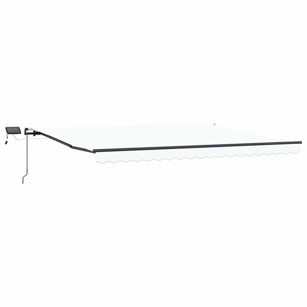 vidaXL Markiza wysuwana Biały 400 × 300 cm Tkanina i aluminium