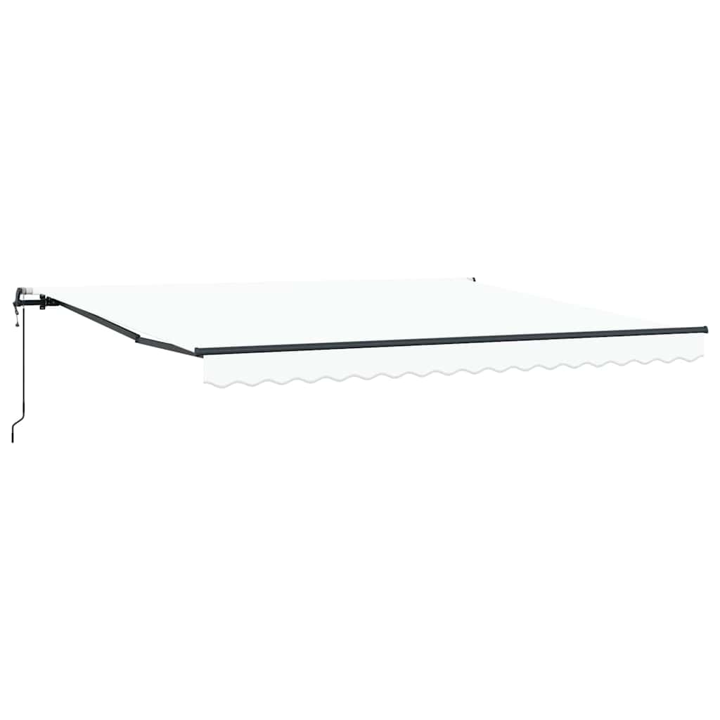 vidaXL Markiza wysuwana Biały 400 × 300 cm Tkanina i aluminium