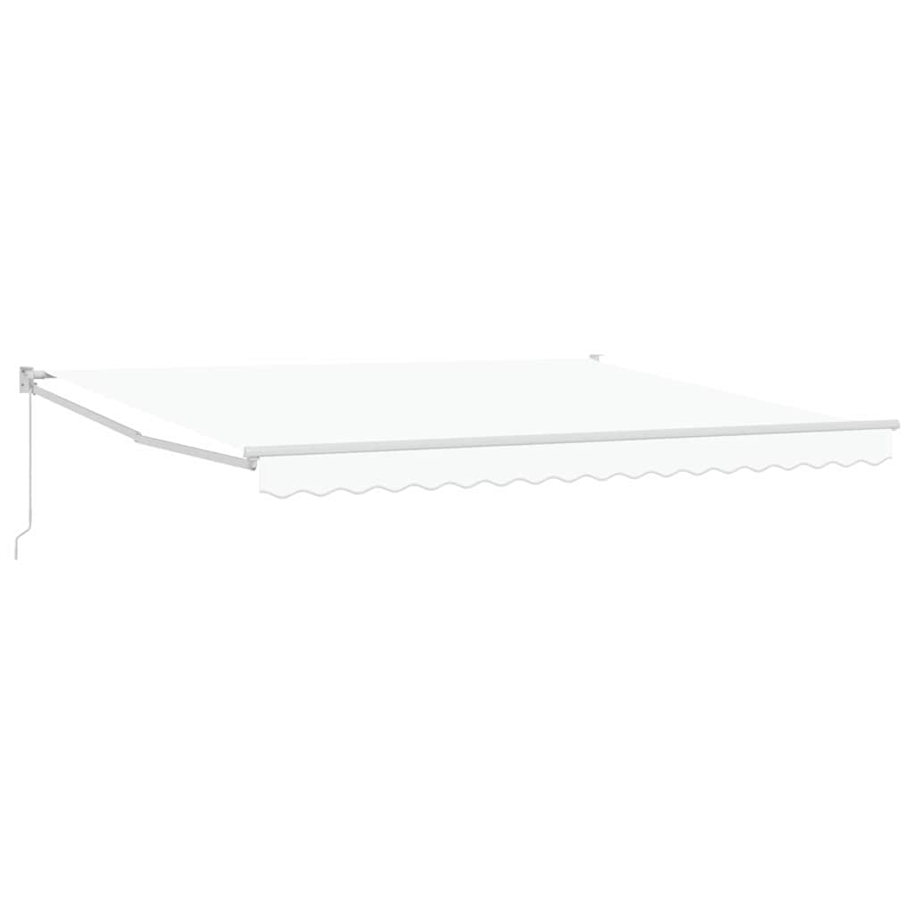 vidaXL Markiza zwijana Biały 400 × 300 cm Poliester i aluminium