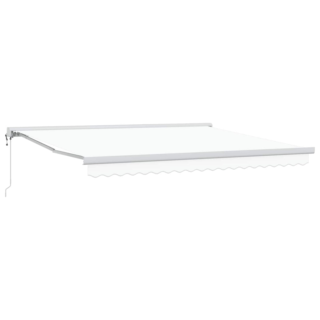 vidaXL Markiza wysuwana Biały 400 × 300 cm Tkanina i Metal