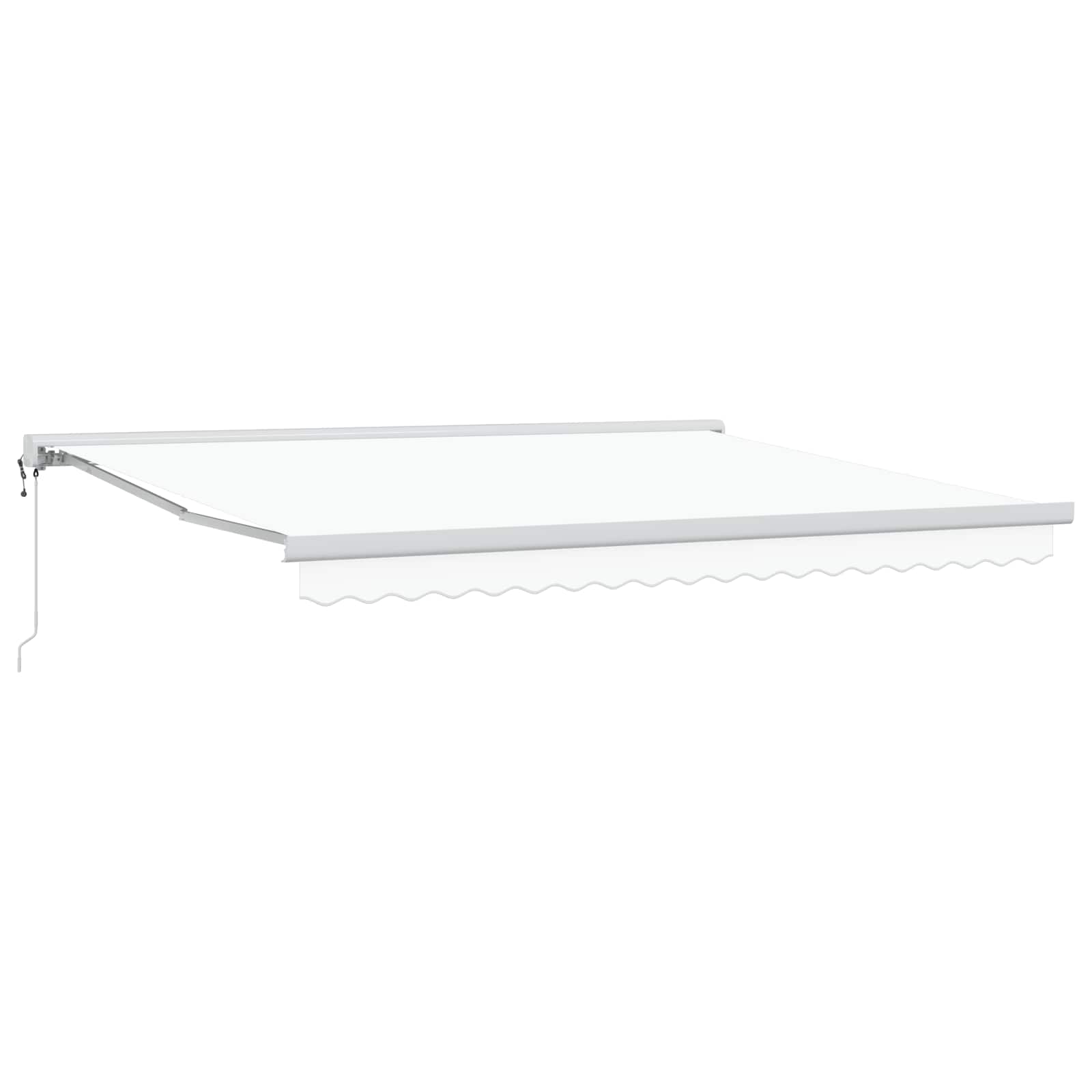 vidaXL Markiza wysuwana Biały 400 × 300 cm Tkanina i Metal