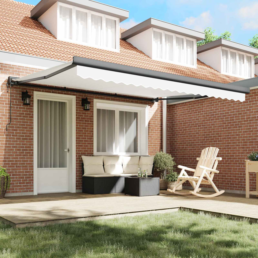 vidaXL Markiza Biały 400 × 300 cm Poliester i aluminium
