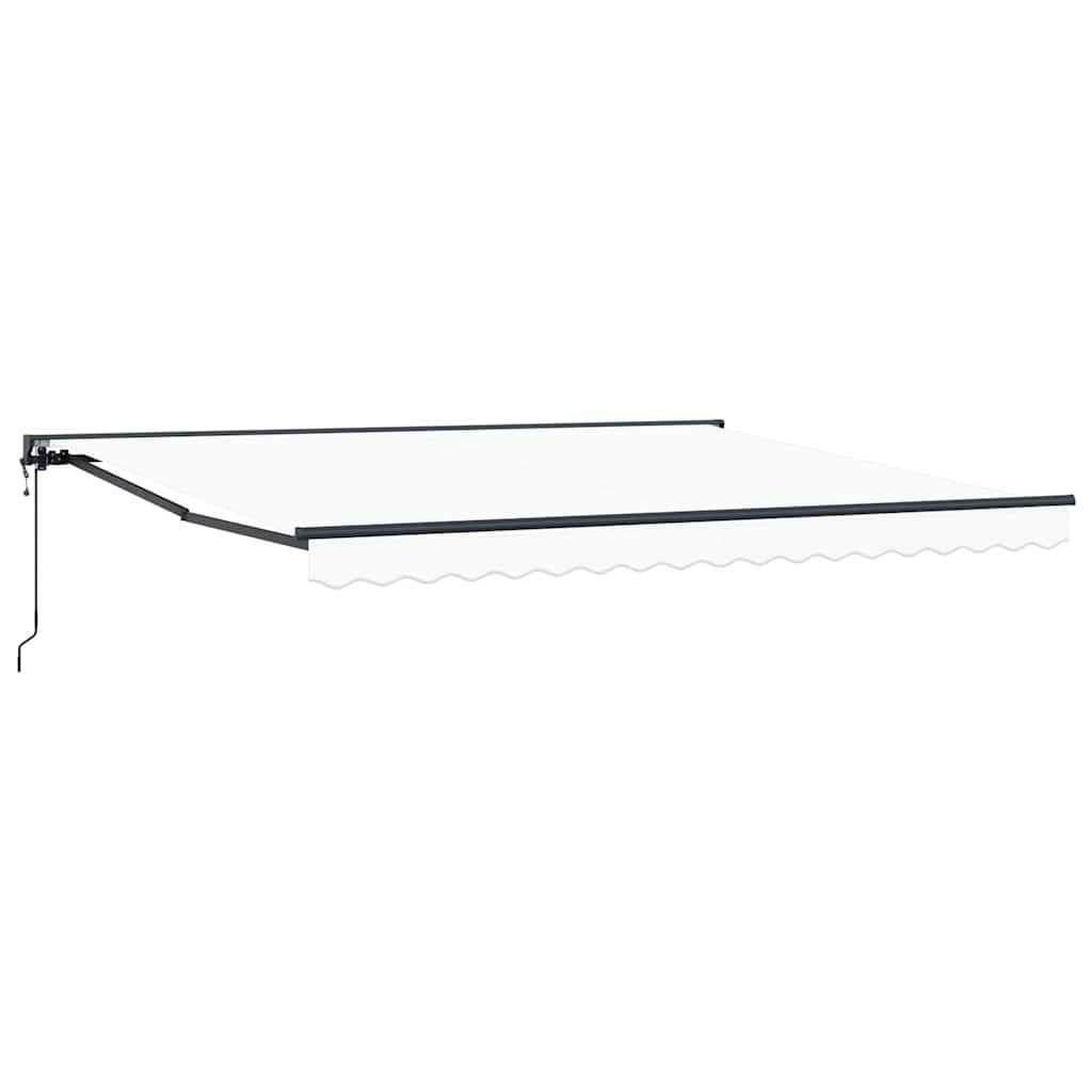 vidaXL Rama markizy Biały 400 × 300 cm Poliester z powłoką PU