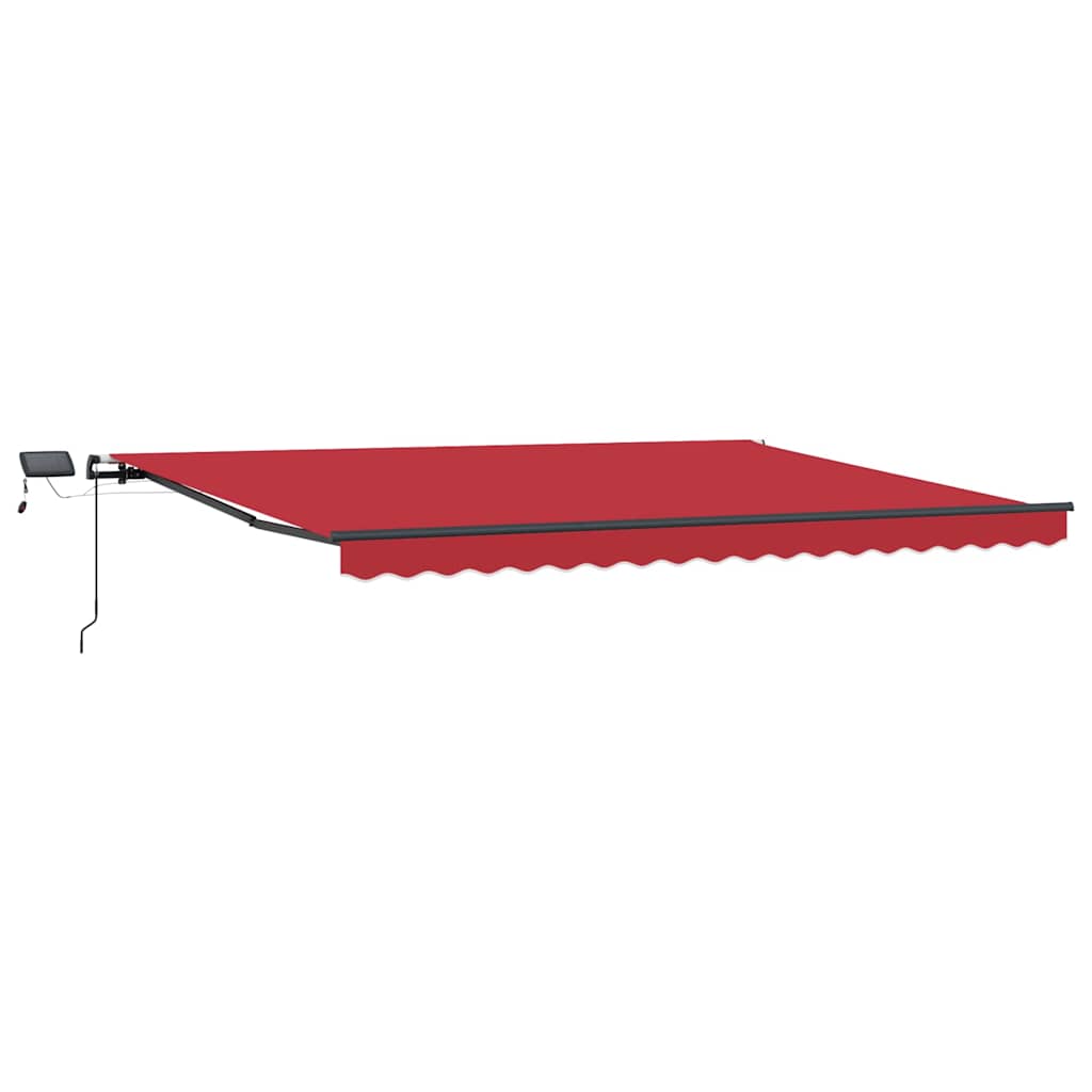 vidaXL Markiza wysuwana czerwony 400 × 300 cm Tkanina i aluminium
