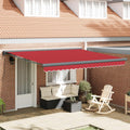 vidaXL Markiza Czerwony 400 x 300 x 165 cm Poliester i aluminium
