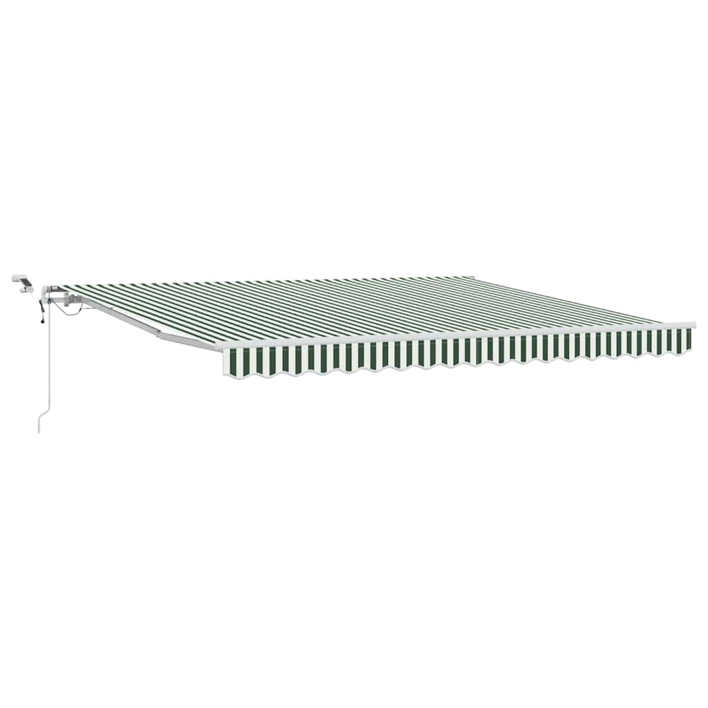 vidaXL Tkanina Zadaszenia Zielony i Biały 400 × 300 cm Poliester