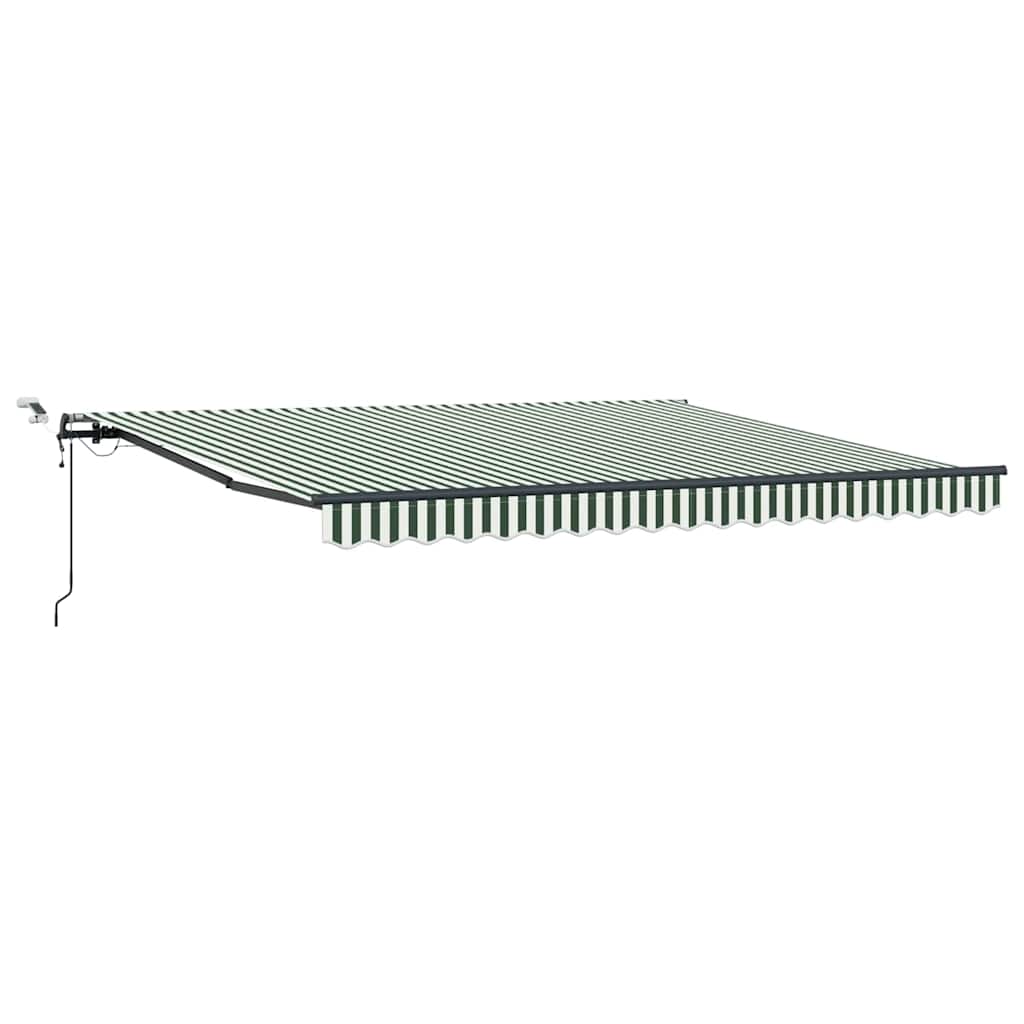 vidaXL Tkanina Zadaszenia Zielony i Biały 400 × 300 cm Poliester