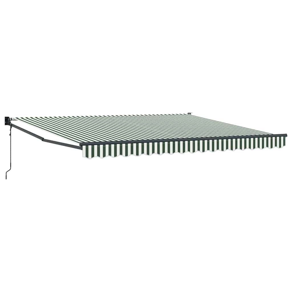vidaXL Markiza Zielony i Biały 400 × 300 cm Poliester i Metal