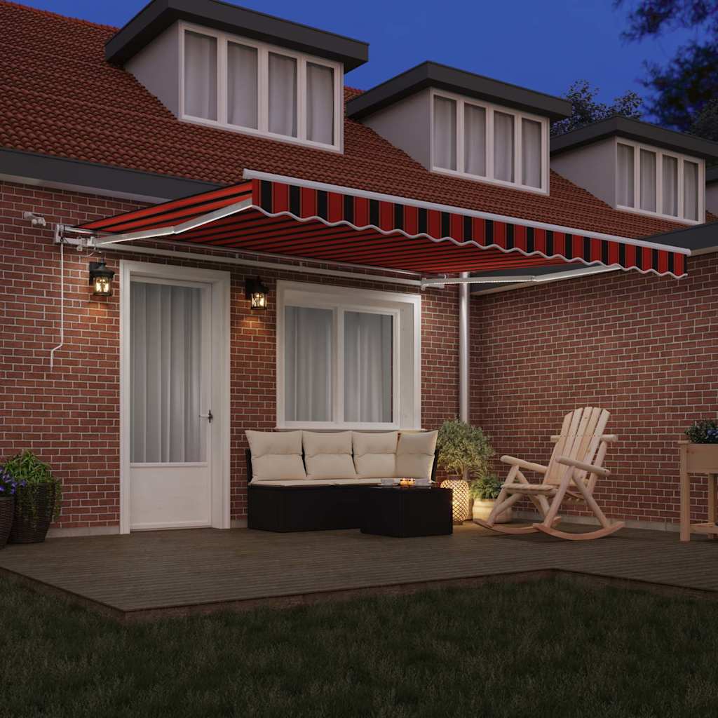 vidaXL Tkanina Zadaszenia Pomarańczowy i brązowy 400 × 350 cm