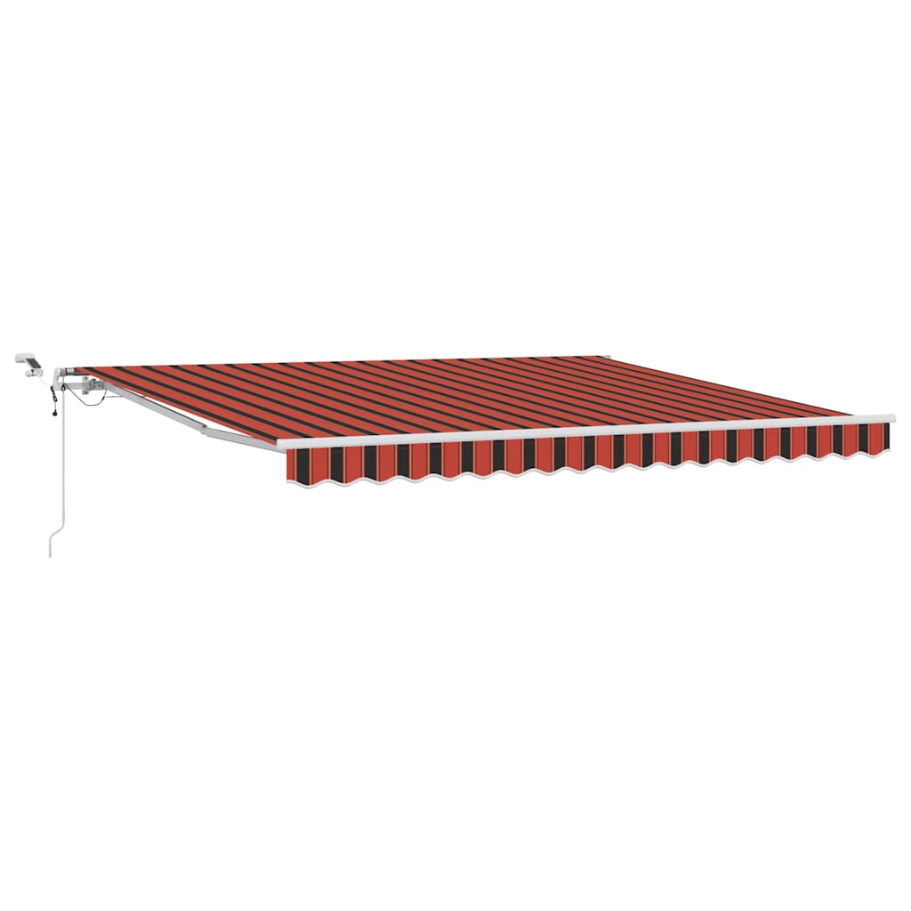 vidaXL Tkanina Zadaszenia Pomarańczowy i brązowy 400 × 350 cm