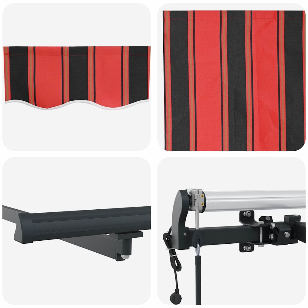 vidaXL Markiza zwijana pomarańczowy i brązowy 400 × 350 cm