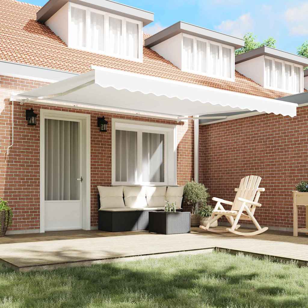 vidaXL Markiza Biały 400 x 350 x 165 cm Poliester i Metal
