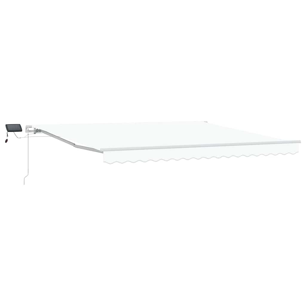 vidaXL Markiza wysuwana Biały 400 × 300 cm Tkanina i aluminium