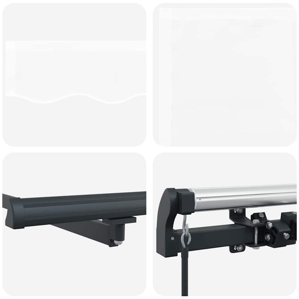 vidaXL Markiza wysuwana Biały 400 × 350 cm Poliester i aluminium