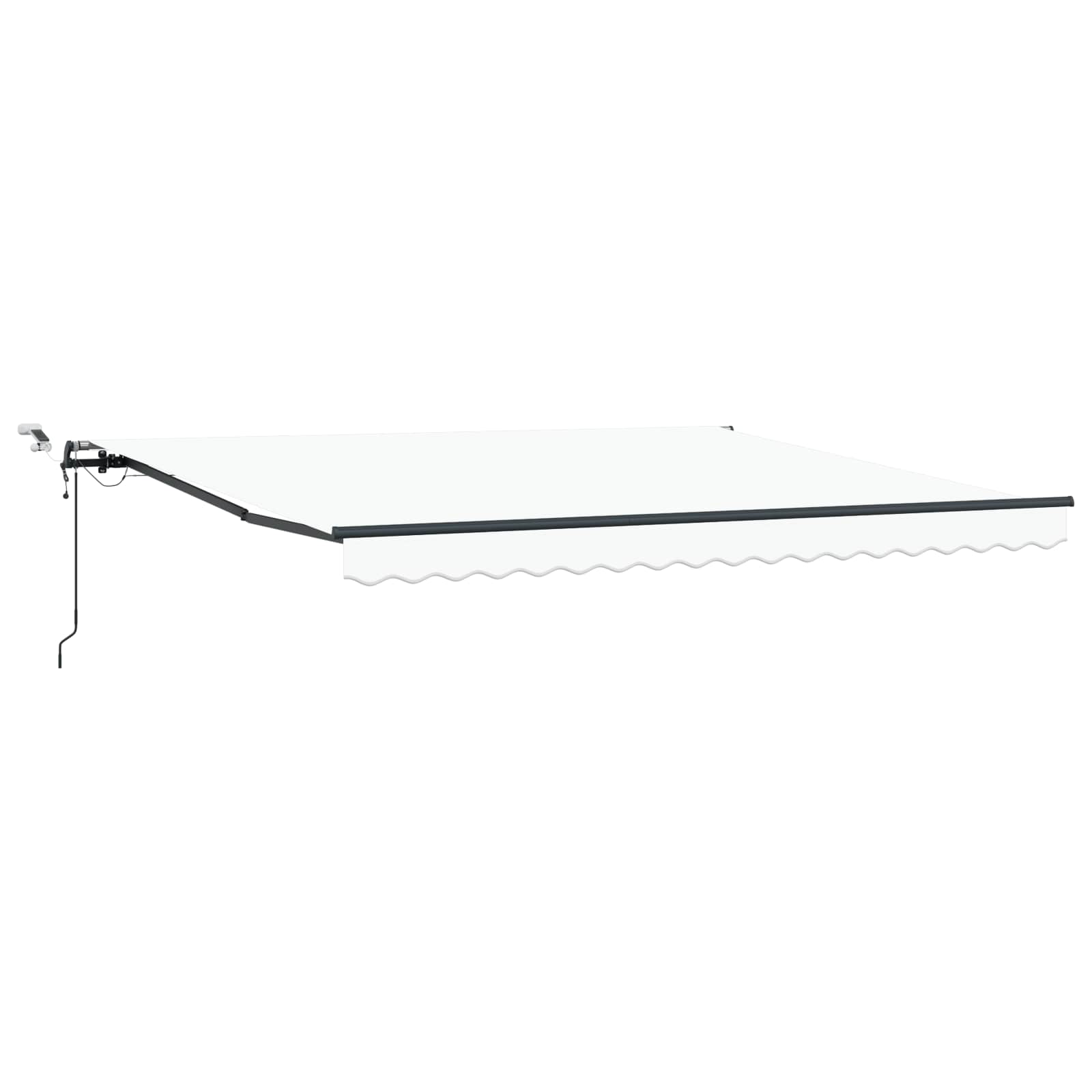 vidaXL Tkanina Zadaszenia Biały 400 × 350 cm Poliester