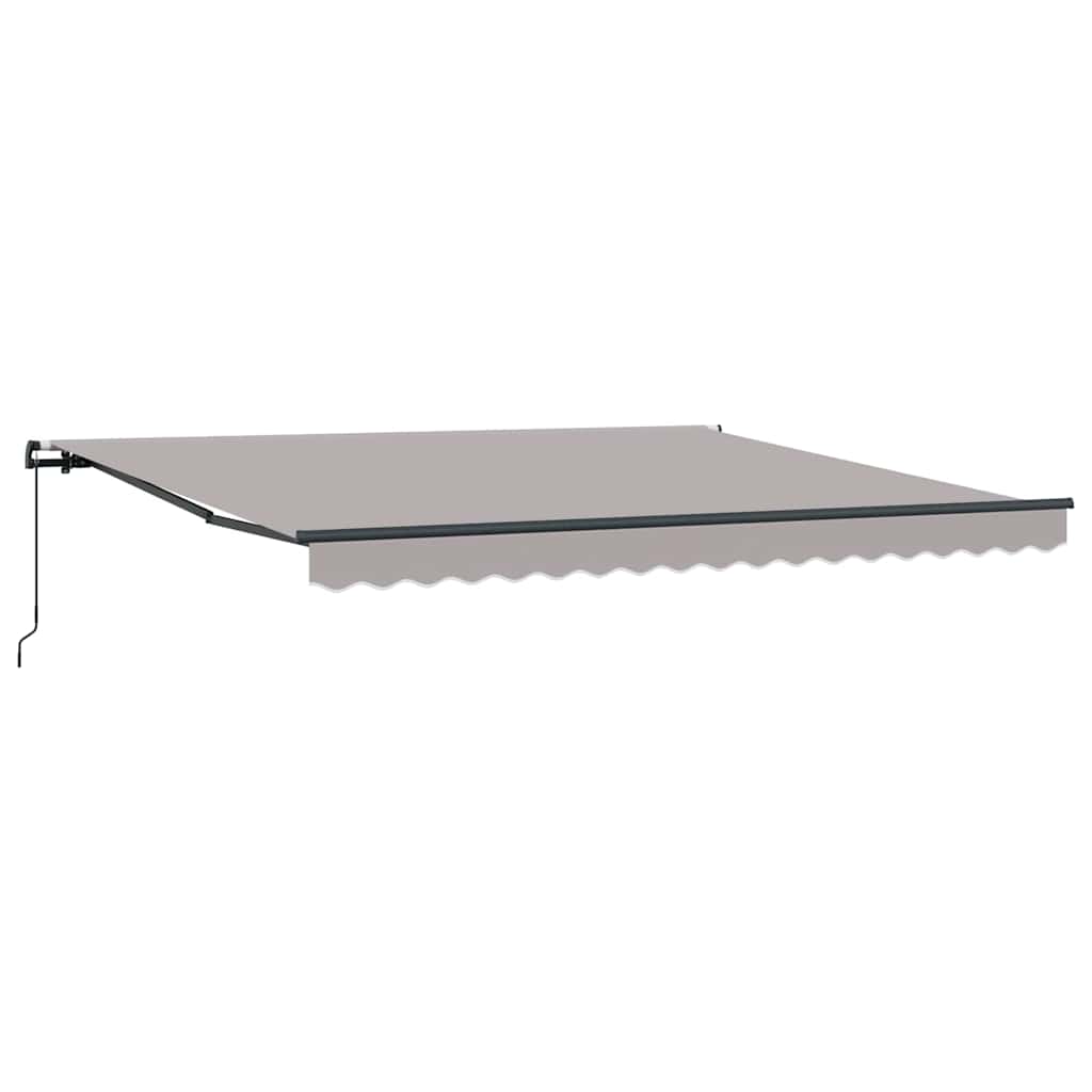 vidaXL Markiza wysuwana jasnoszary 400 × 350 cm Poliester i aluminium