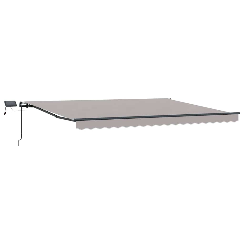 vidaXL Markiza wysuwana jasnoszary 400 × 350 cm Tkanina i aluminium