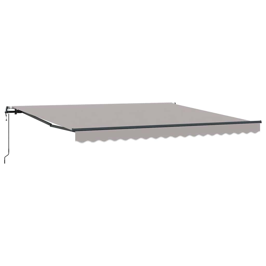 vidaXL Markiza wysuwana jasnoszary 400 × 350 cm Tkanina i aluminium