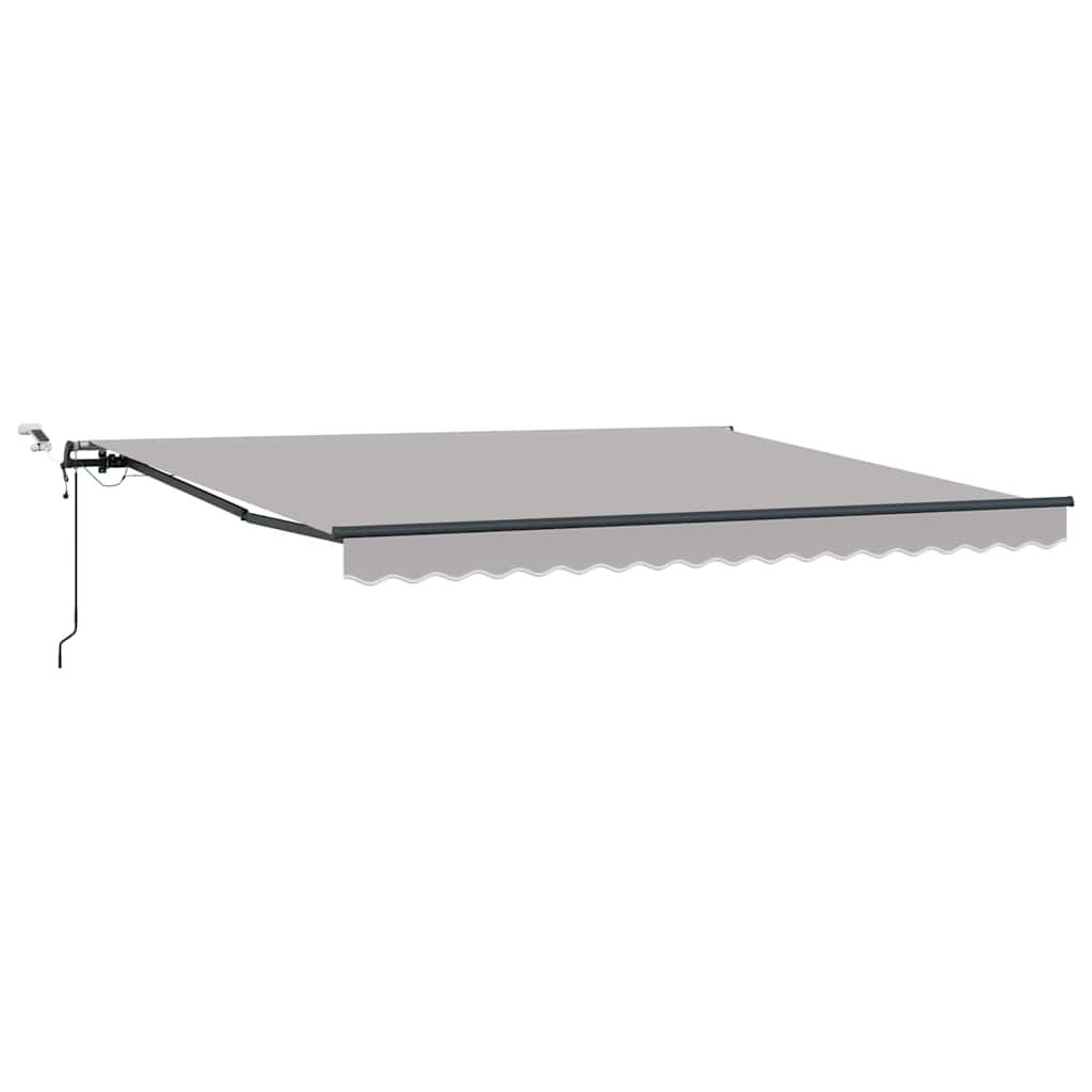 vidaXL Tkanina Zadaszenia jasnoszary 400 × 350 cm Poliester