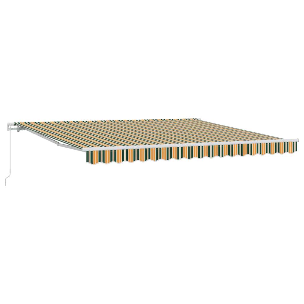 vidaXL Markiza wysuwana zielony 400 × 350 cm Poliester i aluminium