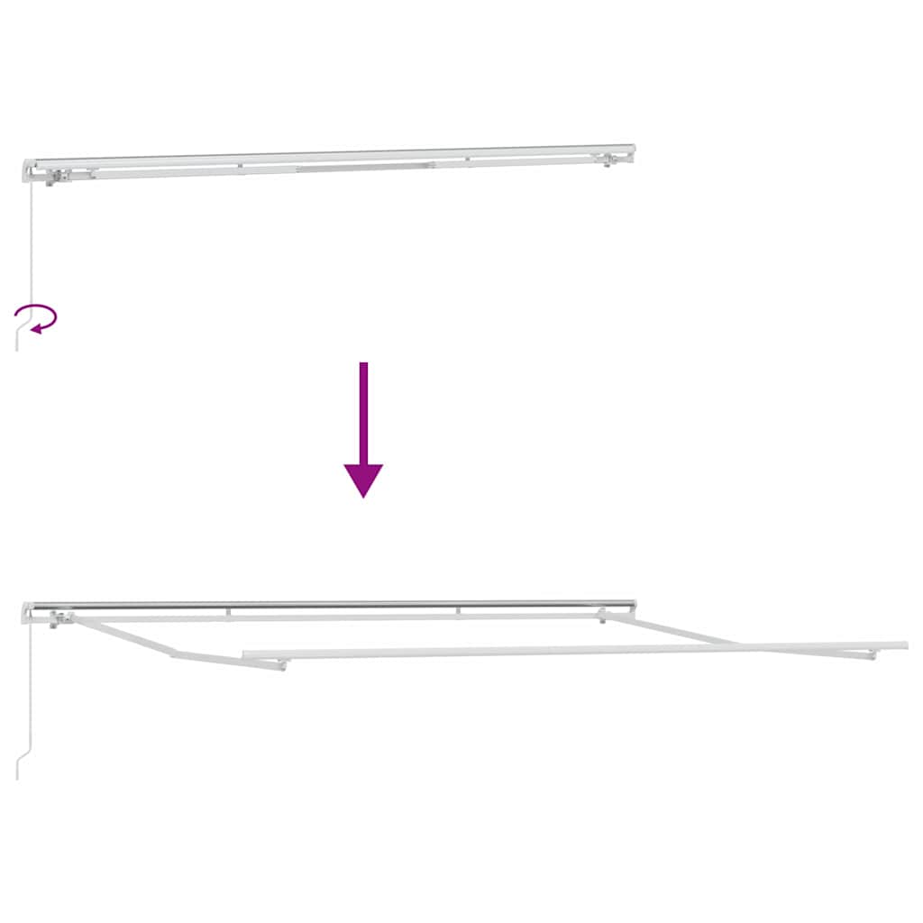 vidaXL Markiza wysuwana zielony 400 × 350 cm Poliester i aluminium