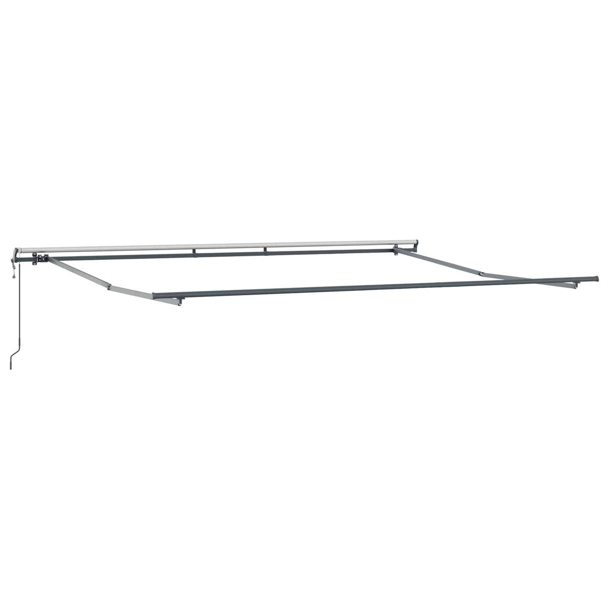 vidaXL Markiza wysuwana Zielony i żółty 400 × 350 cm