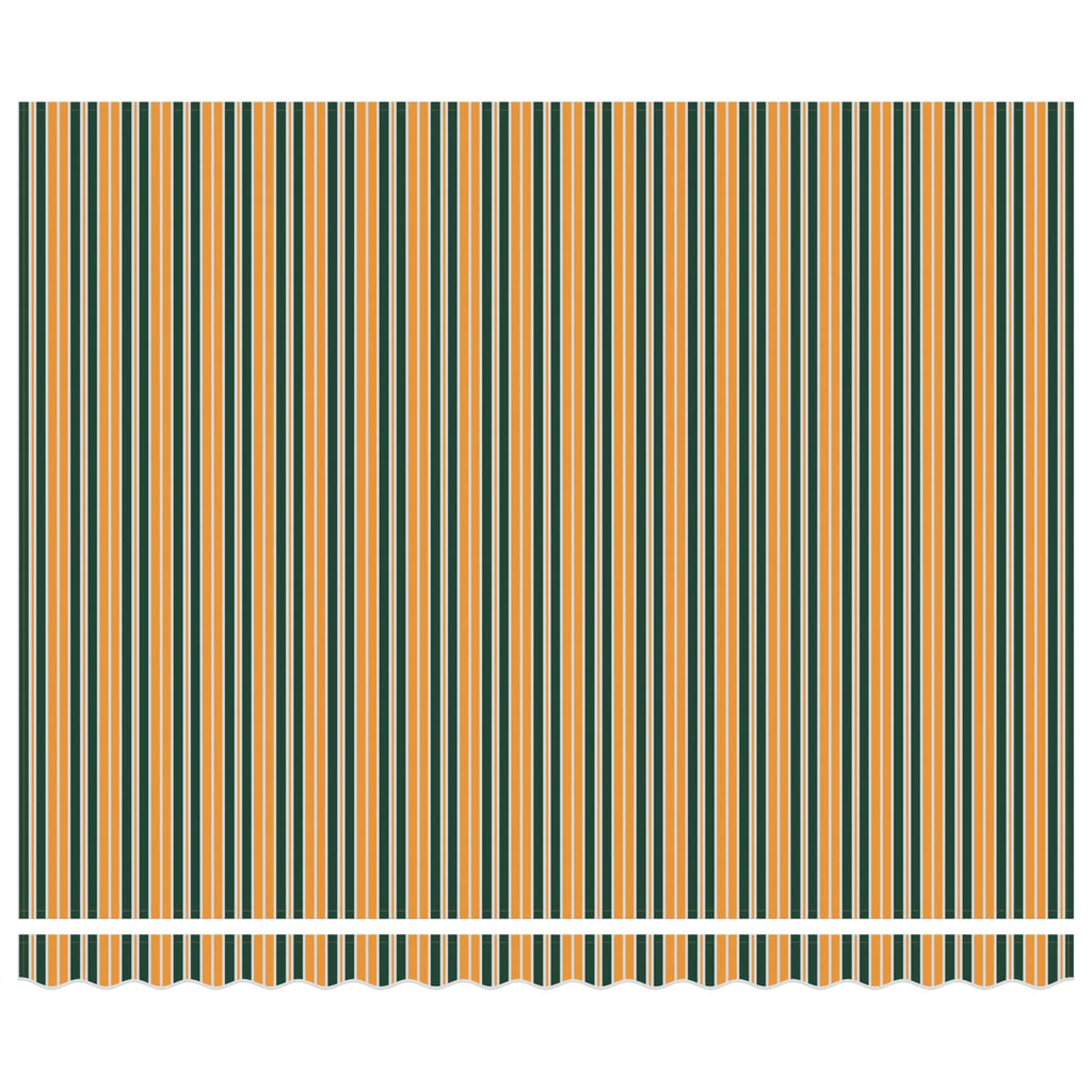 vidaXL Markiza wysuwana Zielony i żółty 400 × 350 cm