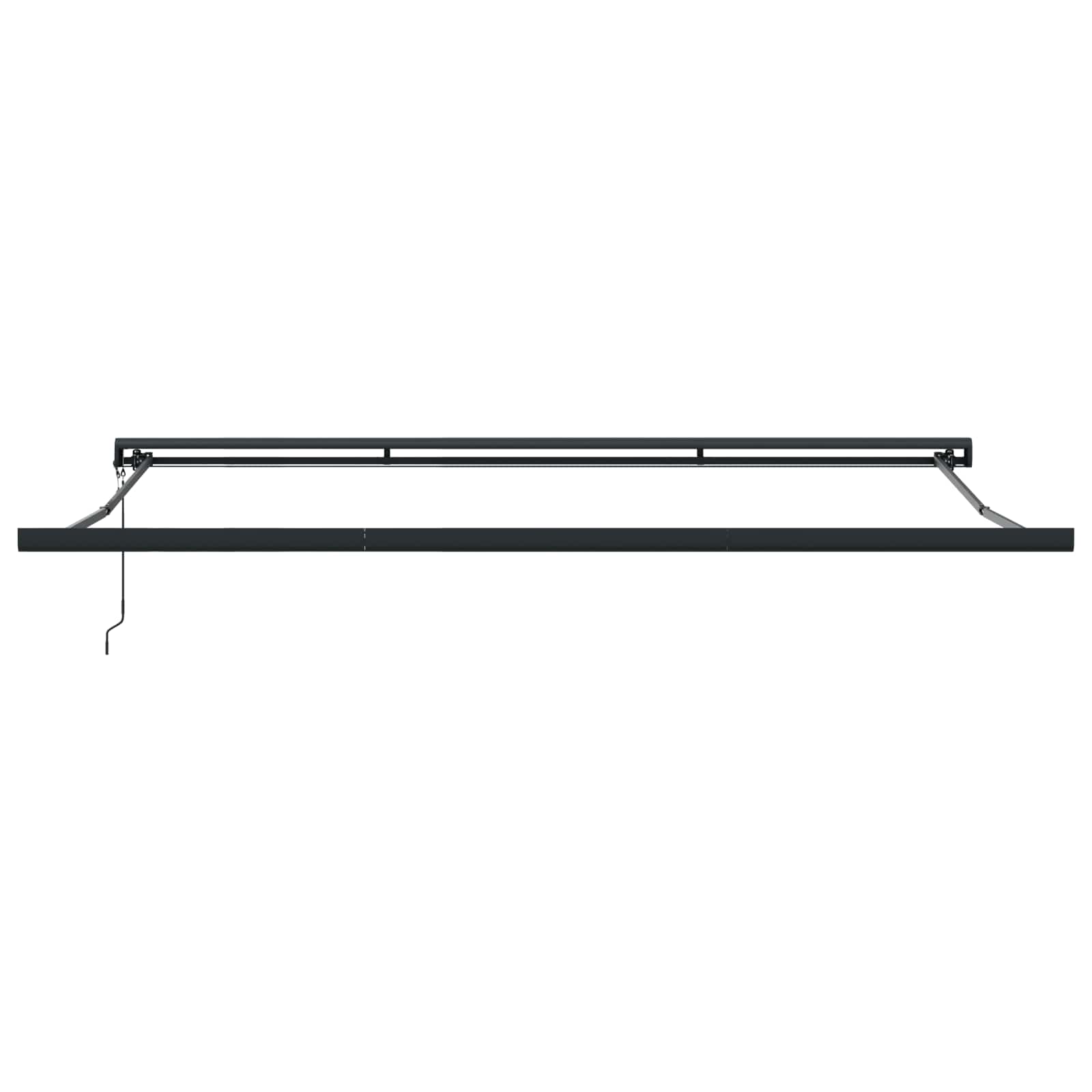 vidaXL Markiza wysuwana Zielony i Biały 400 × 350 cm