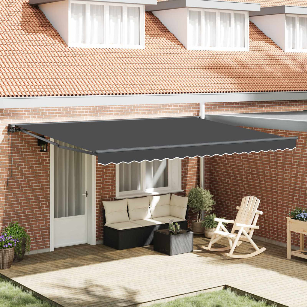 vidaXL Rama markizy Antracyt 450 × 300 cm Poliester z powłoką PU