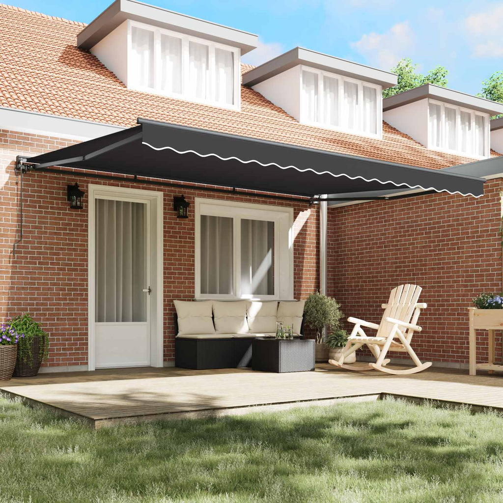 vidaXL Rama markizy Antracyt 450 × 300 cm Poliester z powłoką PU