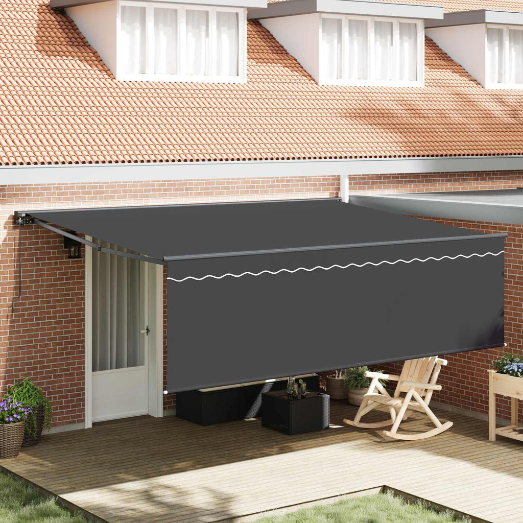 vidaXL Markiza zwijana Antracyt 450 × 300 cm Poliester i aluminium