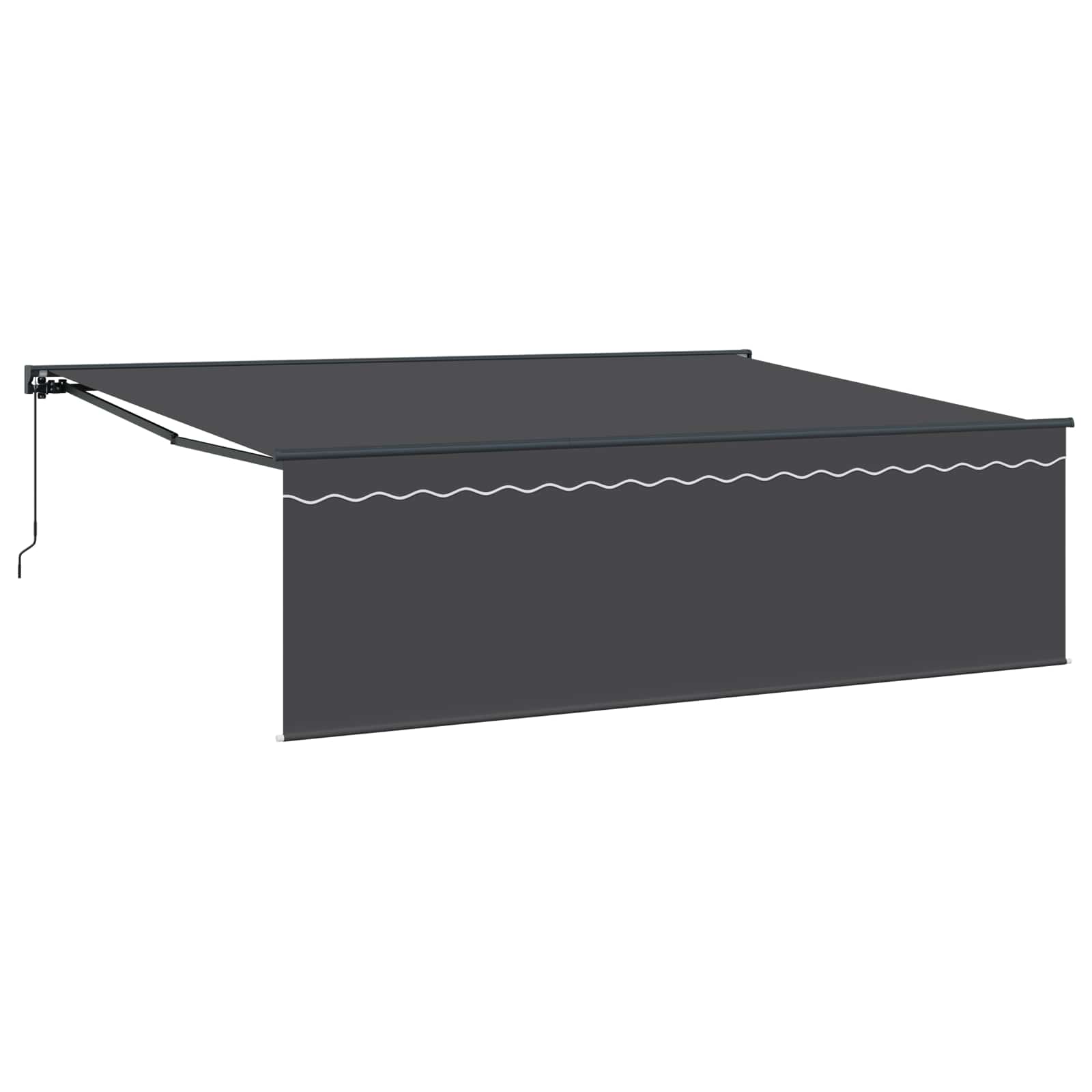 vidaXL Markiza zwijana Antracyt 450 × 300 cm Poliester i aluminium