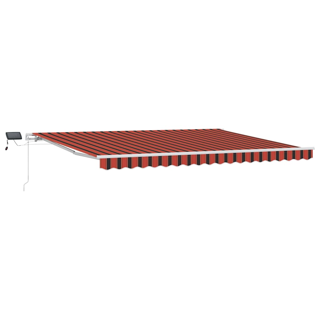 vidaXL Markiza wysuwana pomarańczowy i brązowy 450 × 300 cm