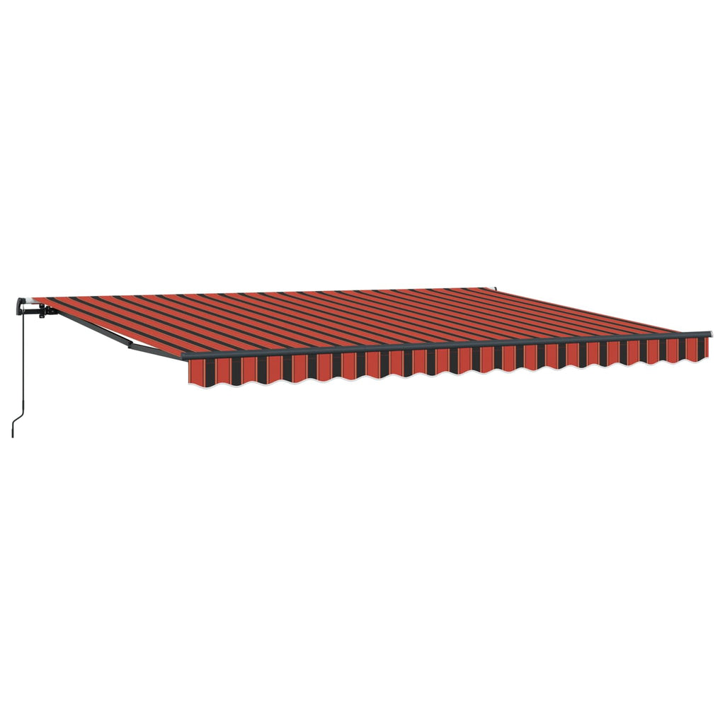 vidaXL Markiza zwijana pomarańczowy i brązowy 450 × 300 cm