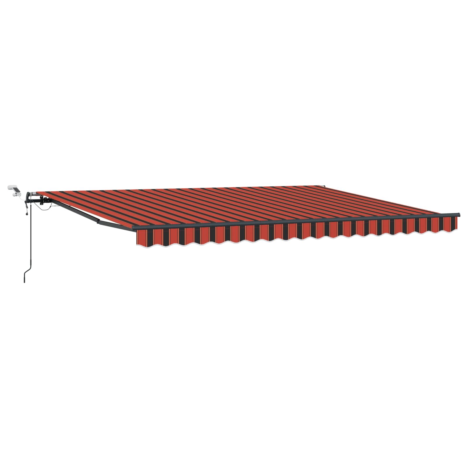 vidaXL Tkanina Zadaszenia pomarańczowy i brązowy 450 × 300 cm