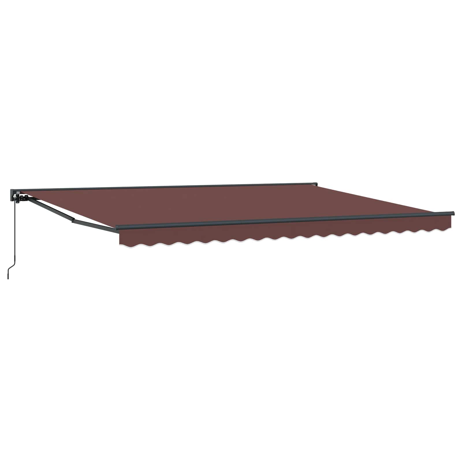 vidaXL Rama markizy Brązowy 450 × 300 cm Poliester z powłoką PU