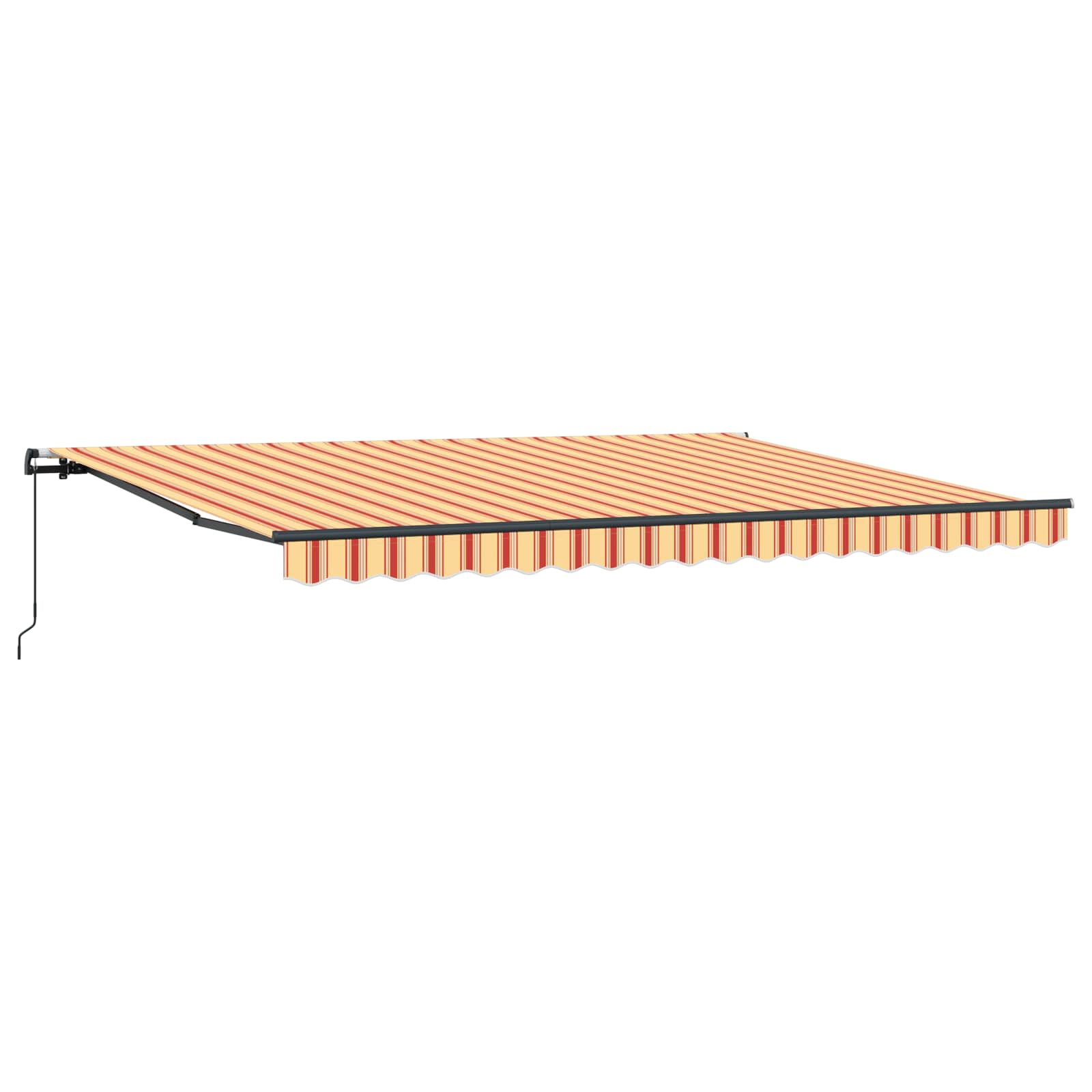 vidaXL Markiza wysuwana Żółty i pomarańczowy 450 × 300 cm