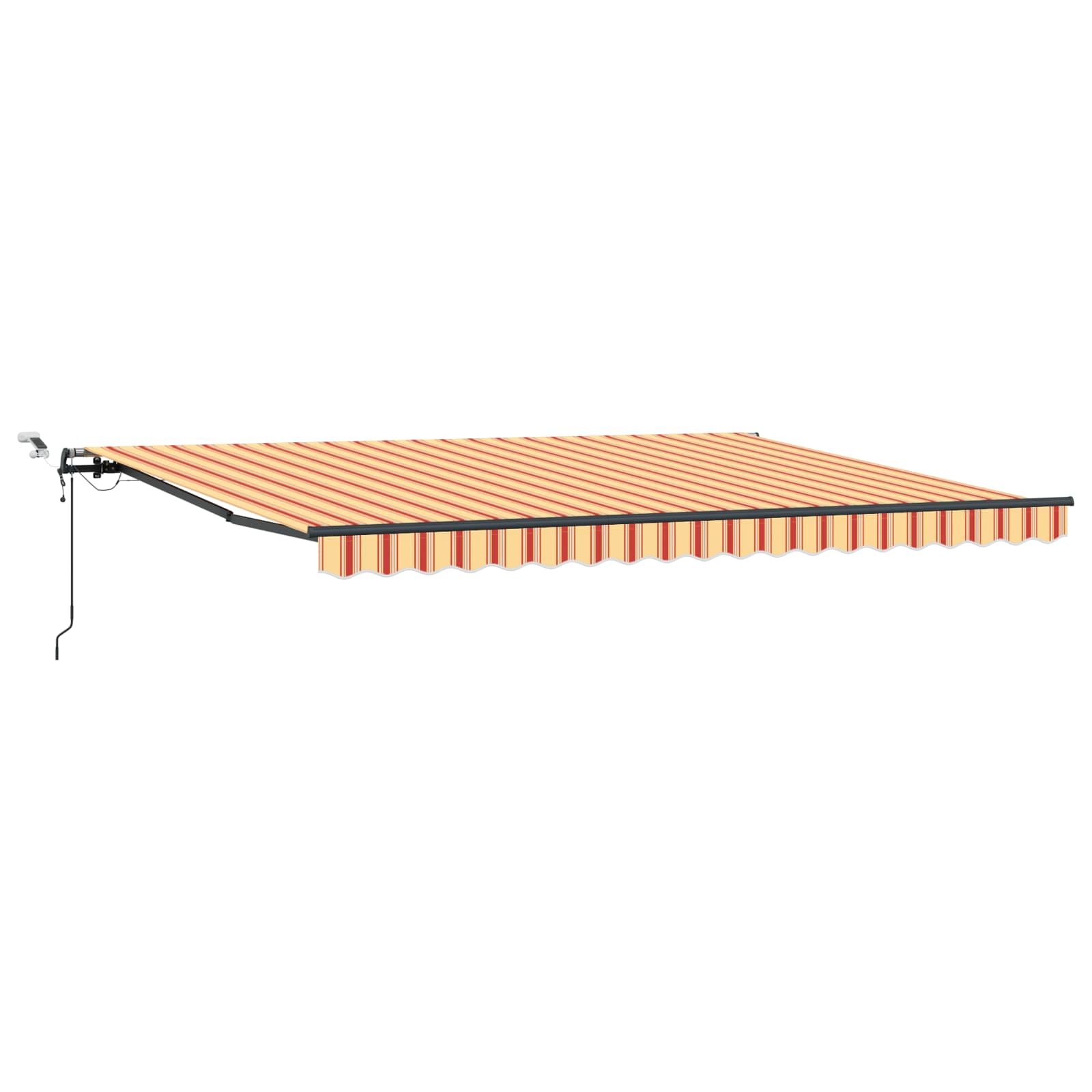 vidaXL Tkanina Zadaszenia Żółty i pomarańczowy 450 × 300 cm Poliester