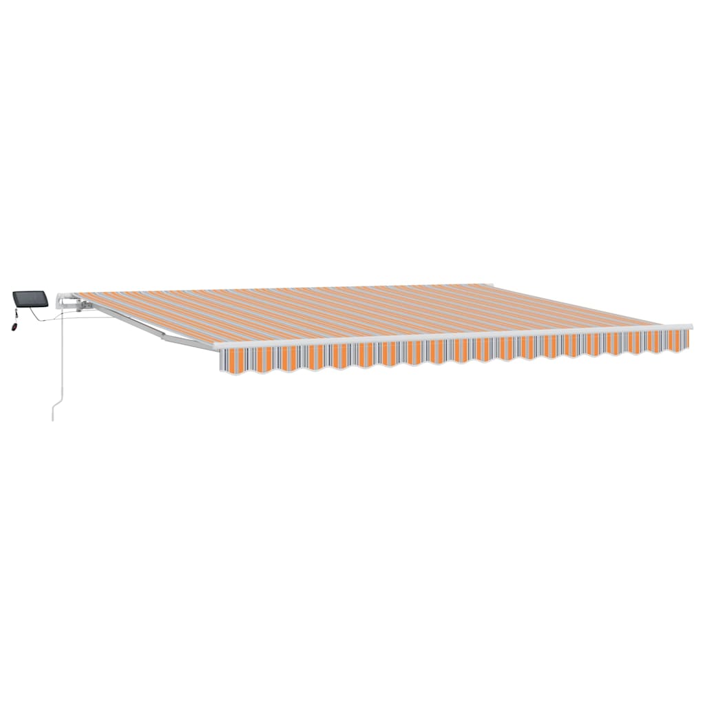 vidaXL Markiza wysuwana Wielokolorowe 450 × 300 cm Tkanina i aluminium