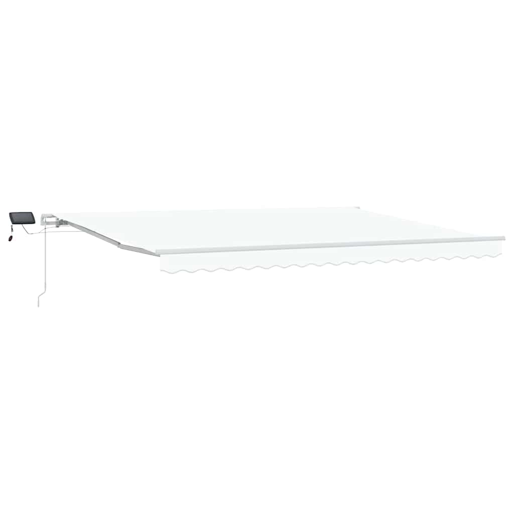 vidaXL Markiza wysuwana Biały 450 × 300 cm Tkanina i aluminium