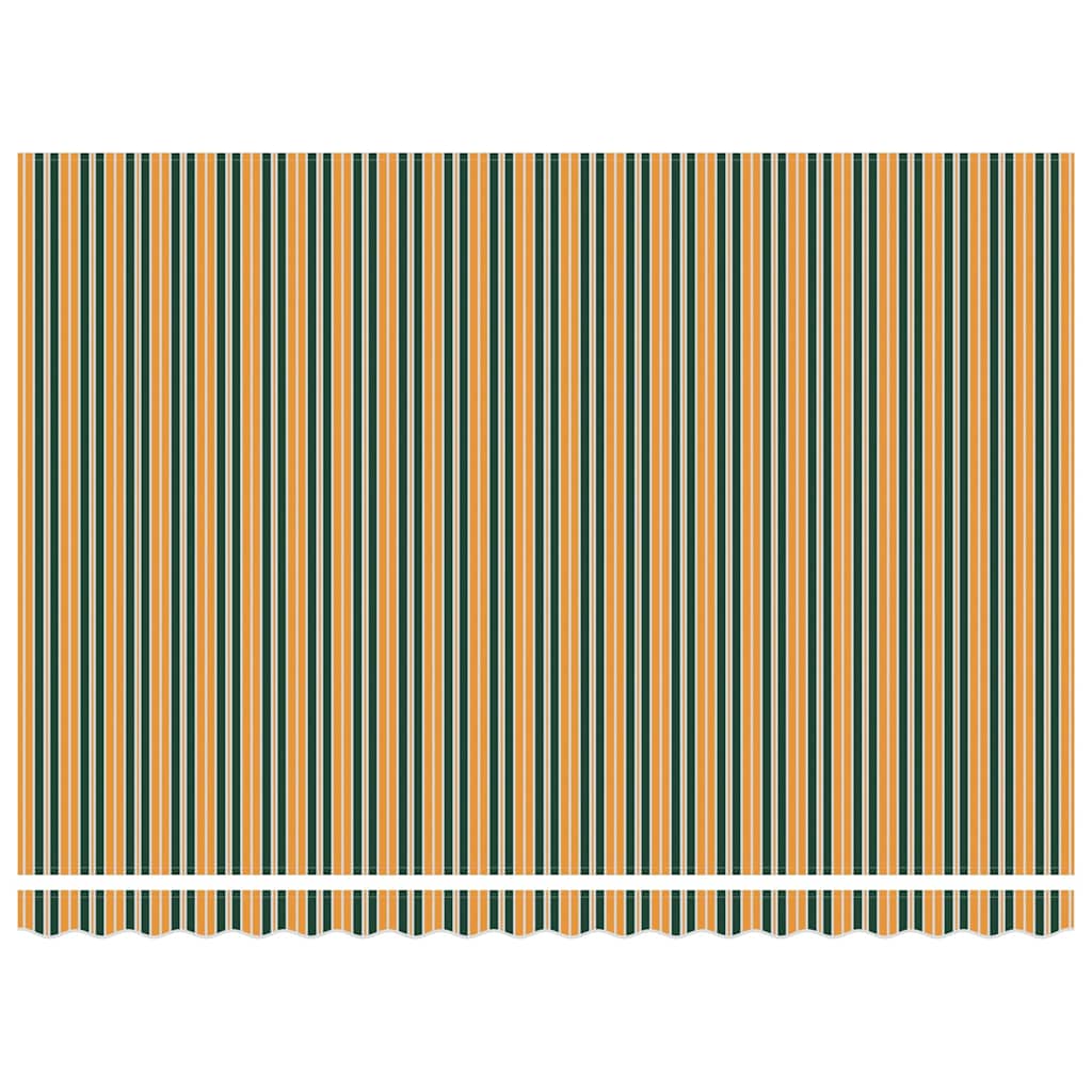 vidaXL Markiza wysuwana Zielony i żółty 450 × 300 cm