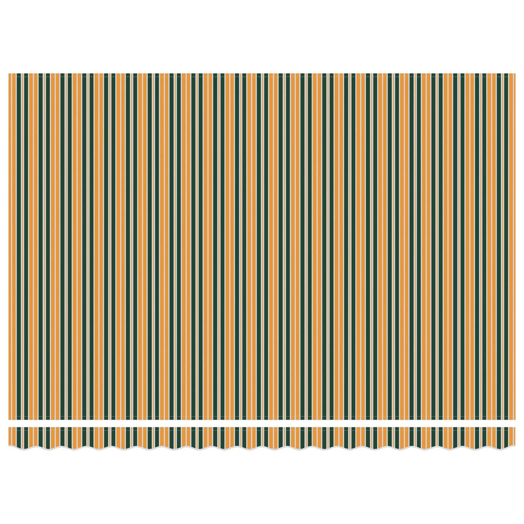 vidaXL Markiza wysuwana Zielony i żółty 450 × 300 cm
