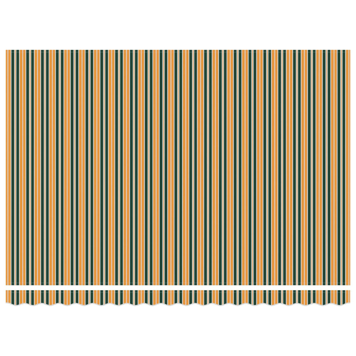 vidaXL Markiza wysuwana Zielony i żółty 450 × 300 cm