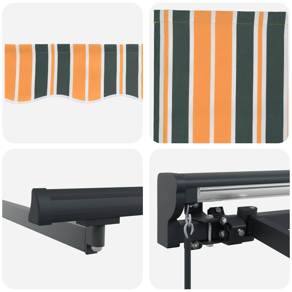 vidaXL Rama markizy Zielony i Żółty 450 × 300 cm