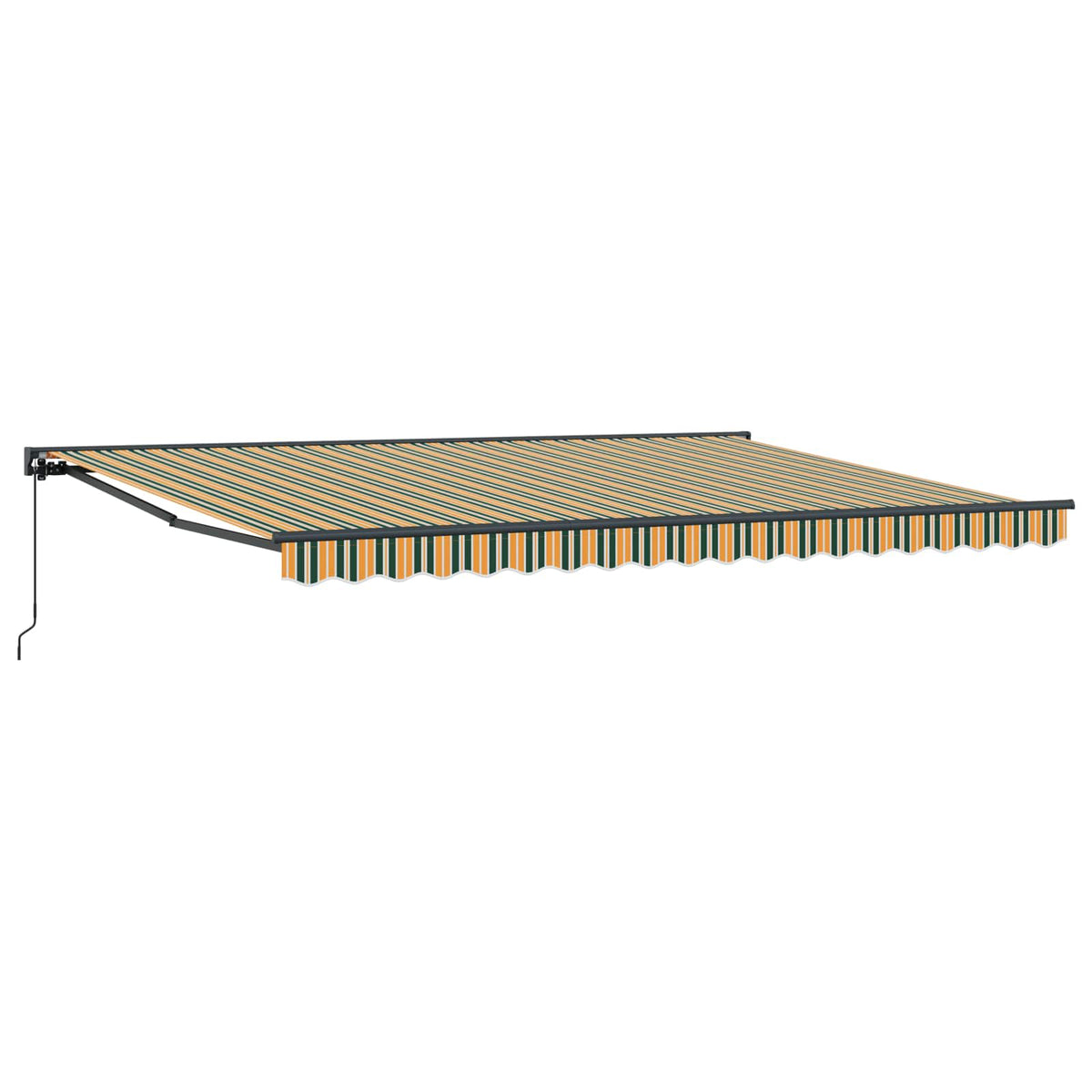 vidaXL Rama markizy Zielony i Żółty 450 × 300 cm